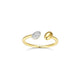 Bague Ouverte Sculptée Zircon – Reign Argent 925