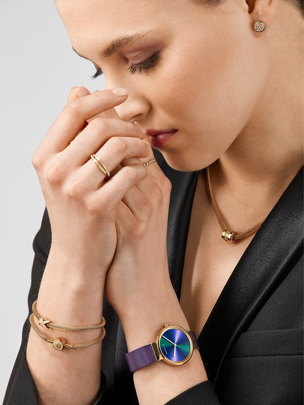 Bering Classic Dorée Cadran Couleur