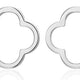 Boucles d'Oreilles Clous Trèfle – Reign Argent 925
