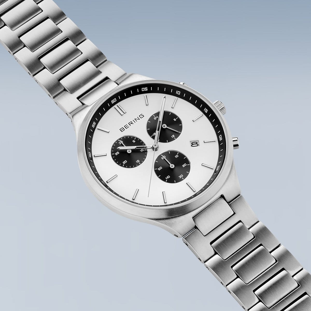 Bering Titan Chrono 43mm Bleu Acier