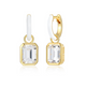 Reign Sterling Silver Reversible Zircon Huggie Hoops