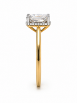 Bague Solitaire Or 18K et Platine Diamant Lab 1,53ct