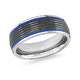 Bague Tungstène Bords Biseautés – Alliance Homme Malo