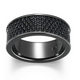 Bague Cigar Band Saphir Noir – Ethos Argent 925