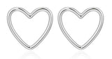 Boucles d'Oreilles Clous Cœur Ouvert – Reign Argent 925