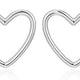 Boucles d'Oreilles Clous Cœur Ouvert – Reign Argent 925