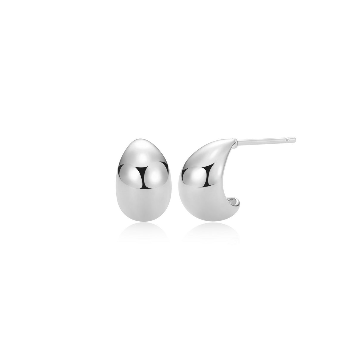 Domed Teardrop Earrings – Reign Sterling Silver