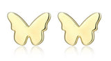 Boucles d'Oreilles Clous Papillon Plaqué Or – Reign Argent 925