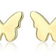 Boucles d'Oreilles Clous Papillon Plaqué Or – Reign Argent 925