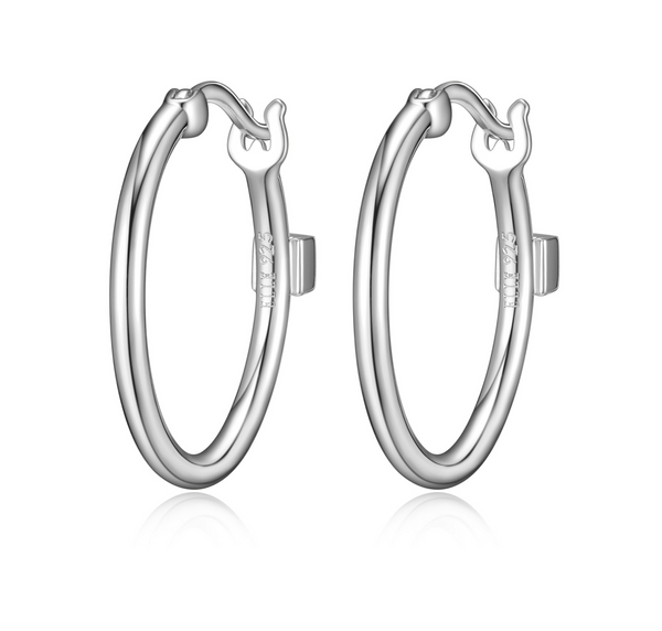 Boucles d'Oreilles Créoles 20mm – Elle Argent 925