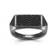 Bague Rectangulaire Saphir Noir – Ethos Argent 925