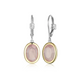Boucles Quartz Rose Deux Tons – Elle Argent 925