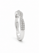 Bague Or Blanc 14K Diamants 0,34ct