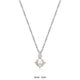 Collier Pendentif Perle Véritable et Diamant Labo – Elle Argent 925