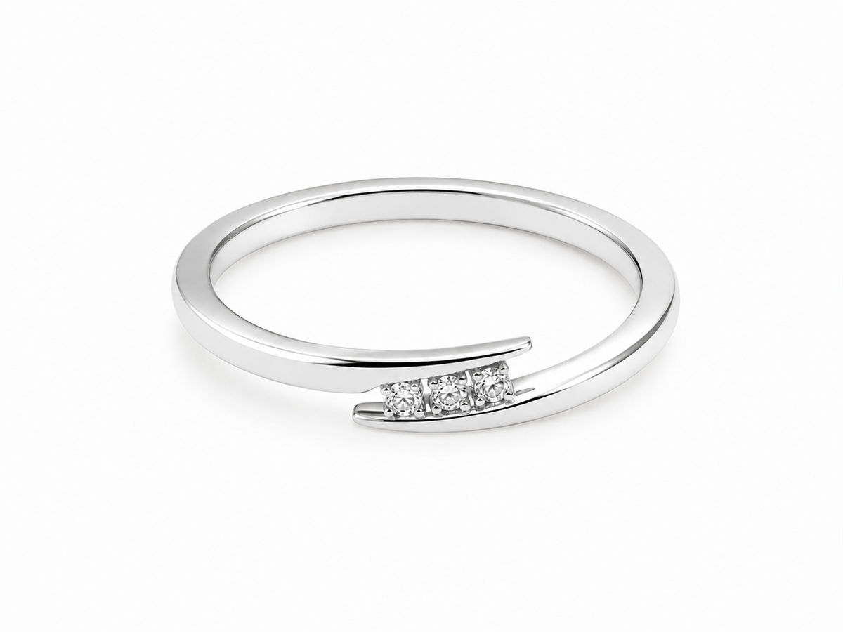 Bague Or 14K Diamants 0,10ct