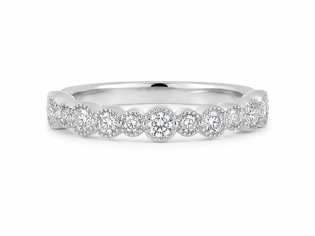 Bague Or Blanc 18K Diamants 0,50ct