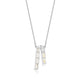 Collier Double Barre Zircon Baguette – Elle Argent 925