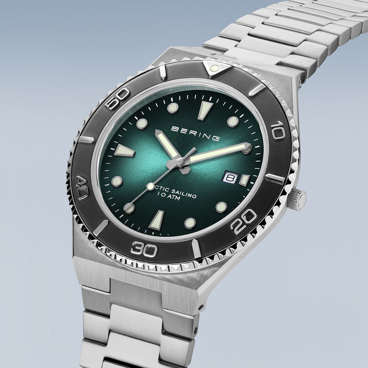 Bering Classic Brushed Cadran Vert