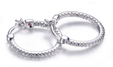 Boucles d'Oreilles Créoles Inside Out Zircon 20mm – Elle Argent 925