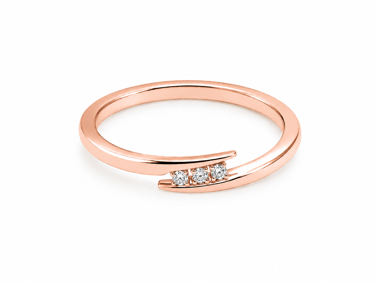 Bague Or 14K Diamants 0,10ct