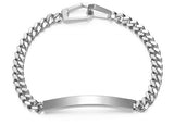 Bracelet Curb Plaque ID – Ethos Argent 925