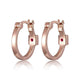 Boucles ELLE argent 925 créoles or rose
