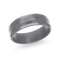 Bague Tantale Rainurée – Alliance Homme Malo