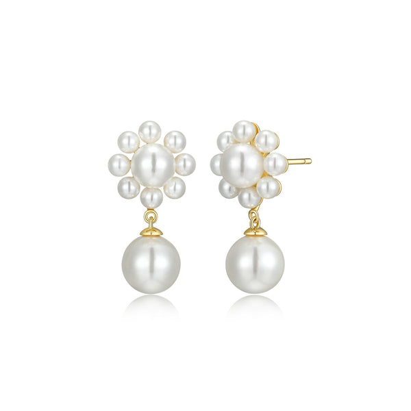 Boucles d'Oreilles Pendantes Perle – Reign Argent 925