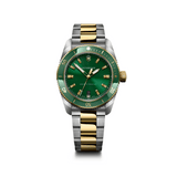 Montre Victorinox Maverick 39 mm cadran vert, bracelet bicolore acier et doré