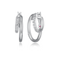 Créoles Double Rang C.Z. – Elle Argent 925