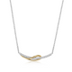 Collier Pendentif Poire Bicolore Zircon – Elle Argent 925