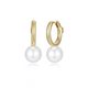 Boucles Perle Blanche Deux Tons – Elle Argent 925