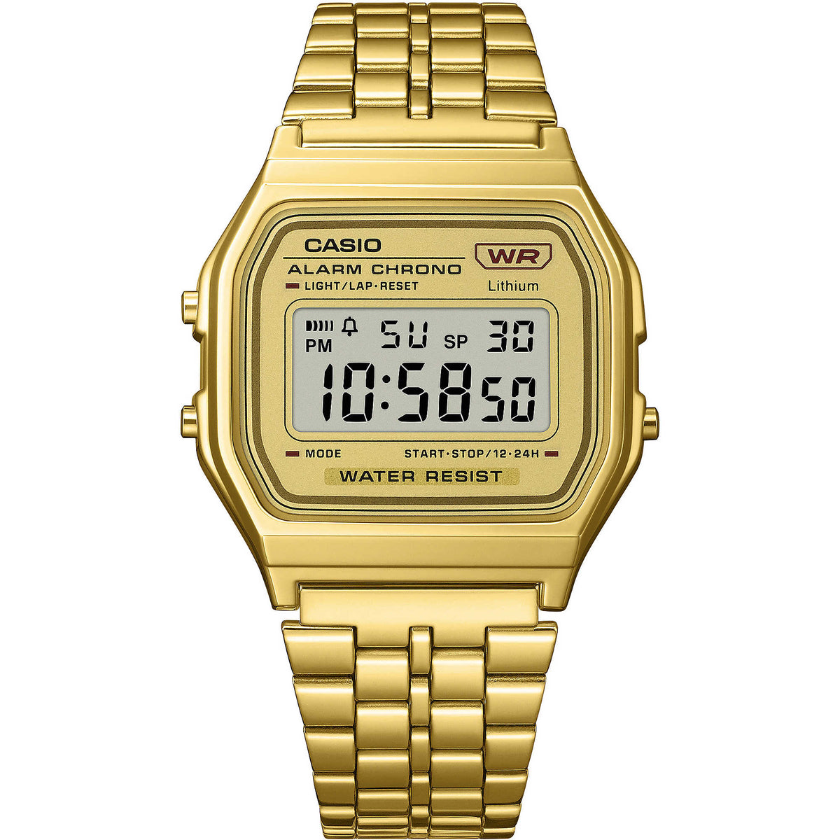 Montre Casio A158WETG-9AV digitale dorée