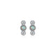 Boucles d'Oreilles Clous Opale et Zircon – Reign Argent 925