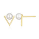 Boucles d'Oreilles Triangle Perles – Reign Argent 925