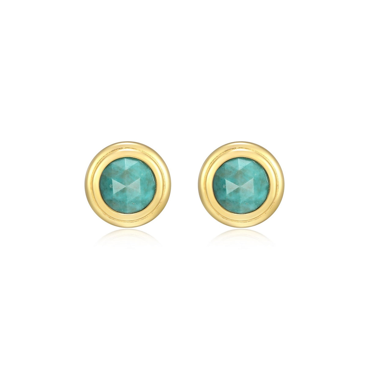 North Star Turquoise Stud Earrings – Reign Gold Plated Silver