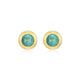 North Star Turquoise Stud Earrings – Reign Gold Plated Silver