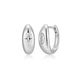 Boucles d'Oreilles Huggies Zircon 15mm – Reign Argent 925
