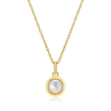 Collier Pendentif Nacre Blanche – Reign Argent 925