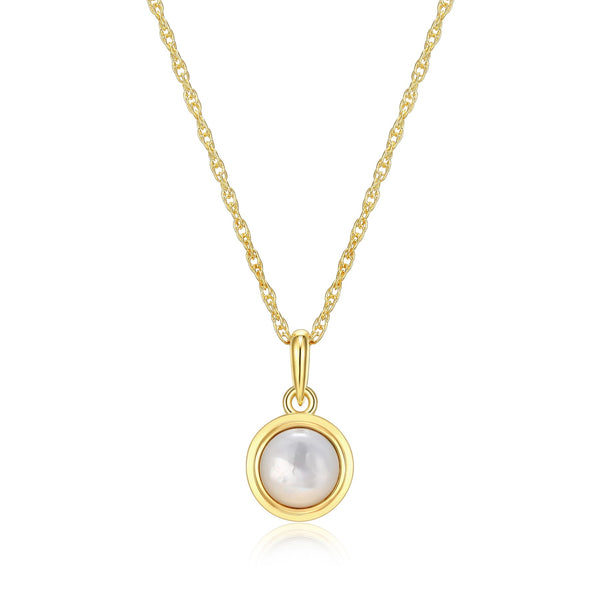 Collier Pendentif Nacre Blanche – Reign Argent 925