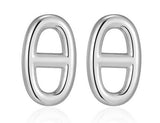 Boucles d'Oreilles Clous Maillons Marins – Reign Argent 925