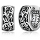 Boucles d'Oreilles Anneaux Intaglio Noir 16mm – Ethos Argent 925