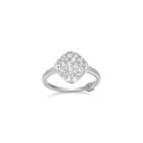 Bague Coussin Carré Pavé Zircon – Elle Argent 925