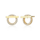 Boucles 2-en-1 Zircon Plaqué Or – Reign Argent 925