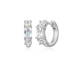 Boucles d'Oreilles Huggies Zircon 13mm – Reign Argent 925