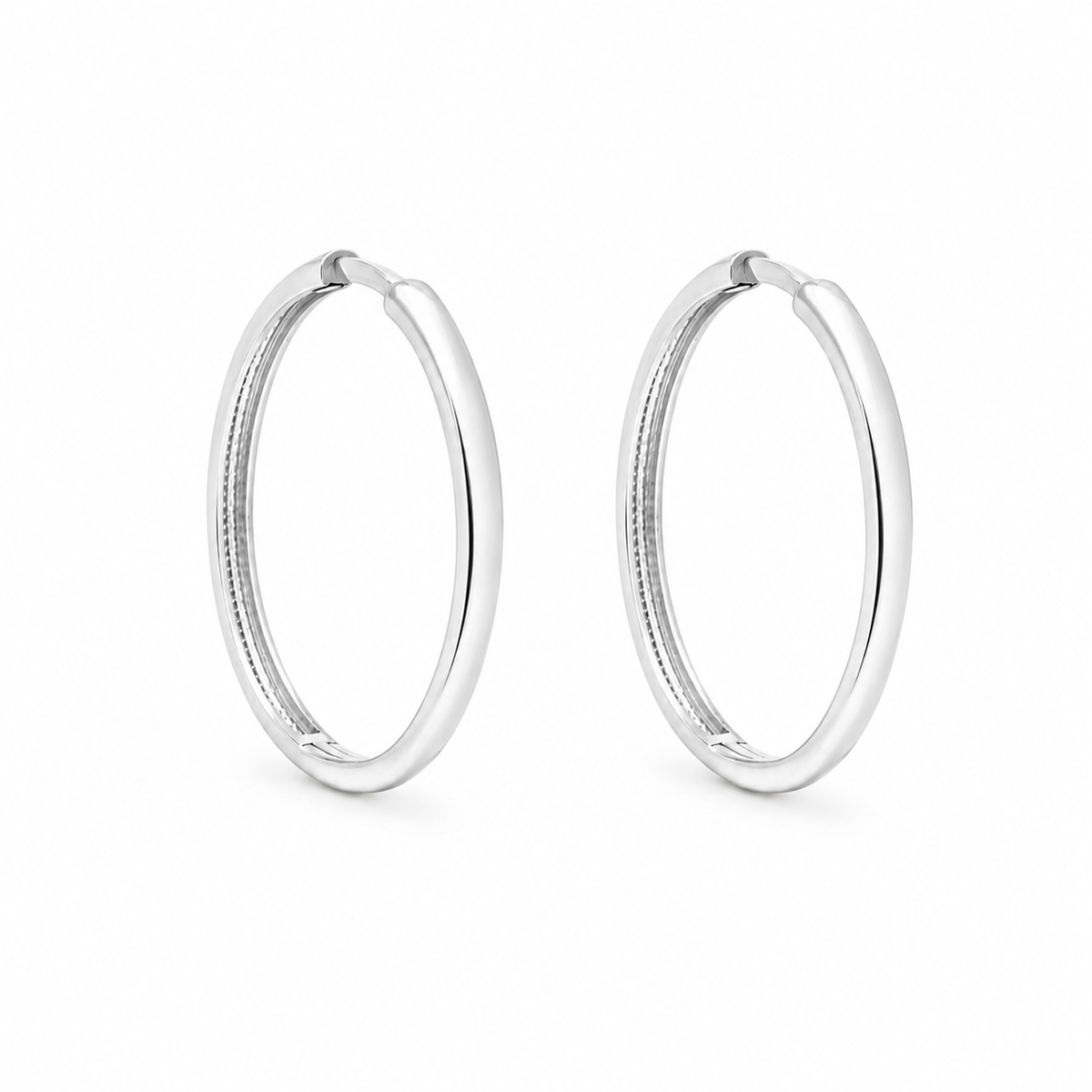 Boucles d'Oreilles Huggies Lisses Or 10K
