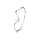 Bracelet Jonc Ondulé Perle Blanche – Elle Argent 925