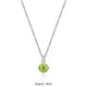 Collier Pendentif Péridot et Diamants Labo – Elle Argent 925