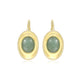 Boucles d'Oreilles Pendantes Jade Vert – Elle Argent Plaqué Or