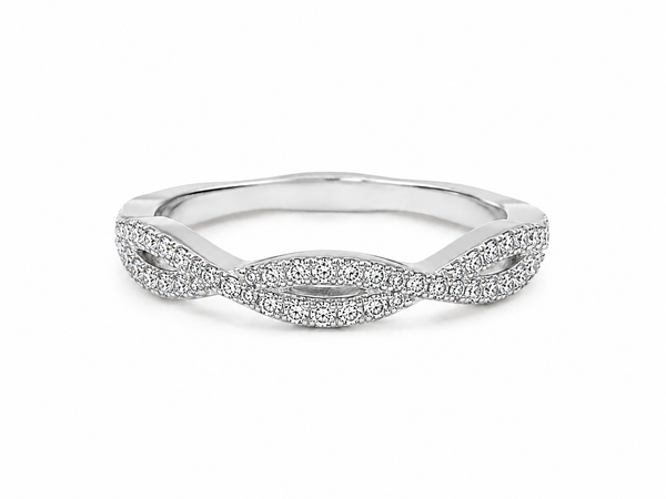 Bague Or Blanc 14K Diamants 0,34ct